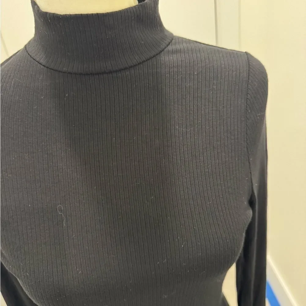 Banana Republic Elegant Black Long Sleeve Dress